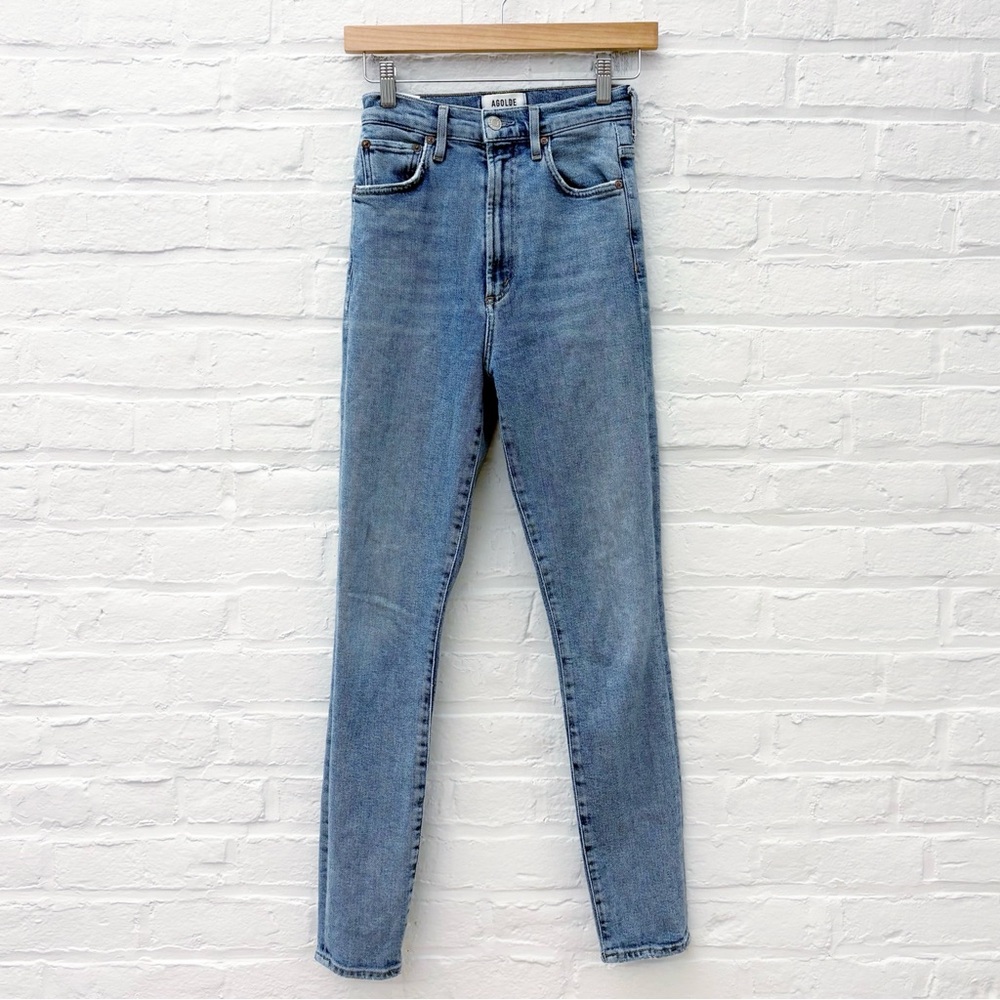 AGOLDE || Pinch Waist Jeans in Debut Blue Wash 24 - Picture 1 of 10